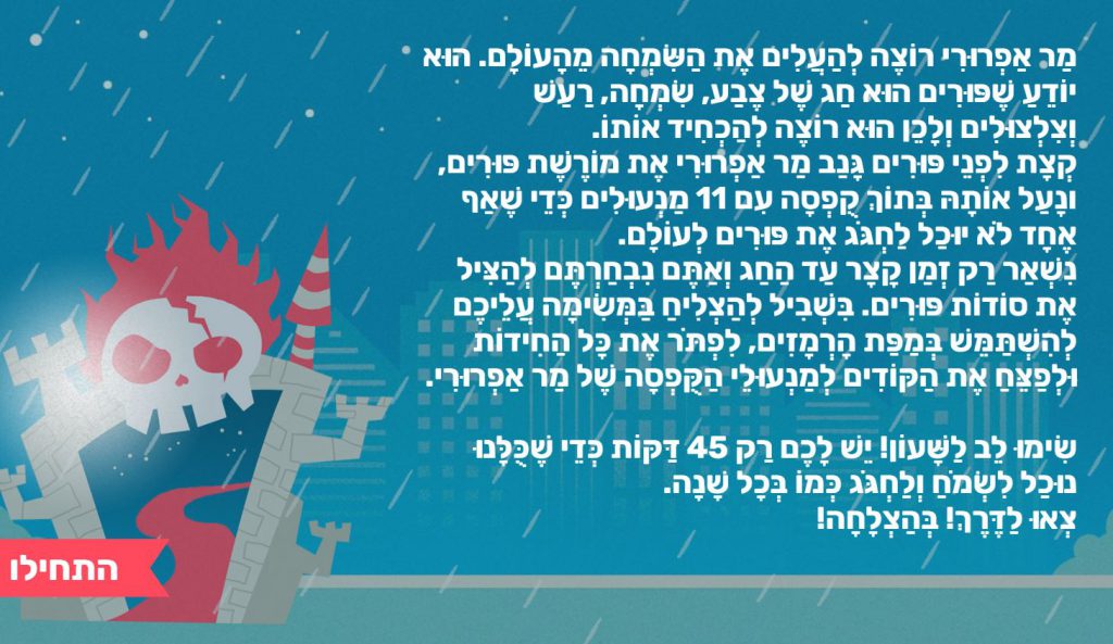 חדר בריחה לפורים